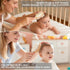 Set, 5 Pack Baby Hair Bush and Comb Wooden Baby Brush with Soft Goat Bristle for Newborns and Toddlers, Perfect