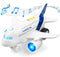 Airplane Toys for Toddlers 1:200 Friction Powered Toy Plane with Flashing Lights
