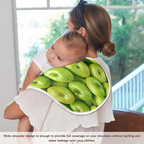 YETTASBIN Fresh Apples Muslin Baby Burp Cloth, Super Soft Absorbent Cotton Burp Rag Baby Bibs Feeding Cloth for Newborn