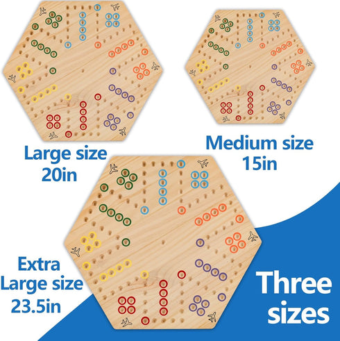 6 4 6 24 6 Original Marble Game Wahoo Board Game Double Sided Painted Wooden Fast Track Board Game for Friends
