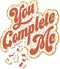 Brass Monkey 100-Piece Jigsaw Puzzle - You Complete Me - Shaped Puzzle with Gold Foil