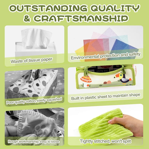 6-12 1 Tummy Jollybaby High Contrast Baby Tissue Box Toy for Baby Months, Montessori Sensory Learning Toys for Year Old