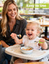 BOVELLA Set Toddler Utensils, Stainless Steel Baby Forks and Spoons with Silicone Handle, Kids Silverware with Portable