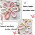 KUNHEHO Set 6 Butterfly Wall Decor of Daisy Flower Boho Nursery Wall Dcor Bohemian Macrame Woven Rattan Wall Hanging