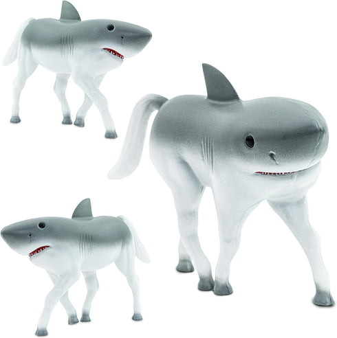 Randimals Animal Figurine Toy - Horse & Shark Hybrid Realistic Animal Toys for Kids & Kidults