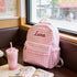 KRUIJHEU backpacks, Personalized school bags, embroidered lettered weekend bags, lettered seersucker custom made