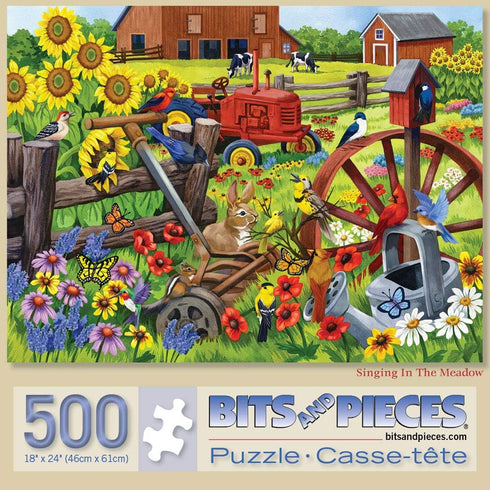 Bits and Pieces Value Set of Three (3) 500 Piece Jigsaw Puzzles for Adults by Artist Nancy Wernersbach