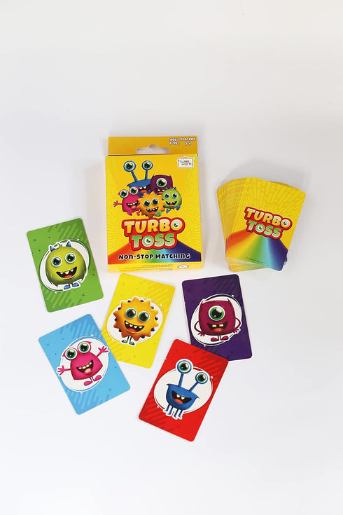 Turbo Toss Card Game by Trunkworks | Non Stop Matching Card Game for Kids Ages 4 and Up | Develops Focus, Fast Reflex,