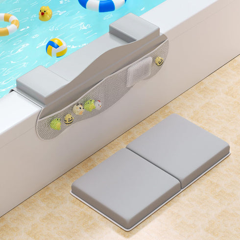 JAUPH Bath Kneeler and Elbow Rest Pad Set, Non-Slip Memory Foam Kneeling Pad