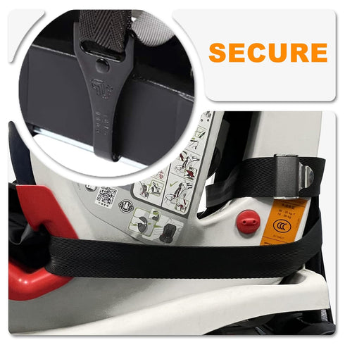 Semoprus Car Seat Stroller, Car Seat Carrier for Airport with Wheels and Compact Fold, Foldable Carseat Travel Cart