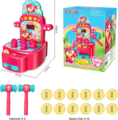 Yerloa Toddler Toys - Whack Mole Arcade Game for Ages 2-4, Interactive Learning Activities with Sound & Light