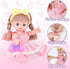 deAO Baby Doll Stroller with 12 Inch Doll, Foldable Stroller Role Play Set with 16 PCS Accessories for Kids