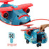 Dwi Dowellin Airplane Car Toy, Steering Wheel Toys for 3-6 Year Olds with Sound and Light, Educational Gift, Blue