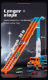 2-Layer Playset 25" 6 3-8 Carrier Truck Transport Toy, Foldable Car Race Track with Track & Metal Cars, Birthday Gift