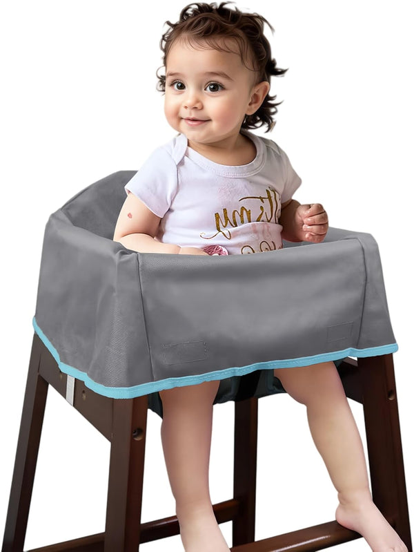 SANQOUYTT Reusable Waterproof High Chair Cover,for Wooden or Restaurant High Chair, Protect Against