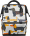 Hsnar Cartoon Geometric Dog Waterproof Diaper Bag Backpack Large Capacity Baby Bag with