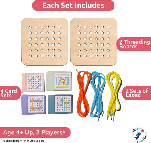 Race To Lace - Perfect Travel Game for Kids & Adults - Great Car & Airplane Games for 4+ Years