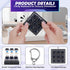 HOMQYTE (9IN1-Style Transparent Keyboard Fidget Toys for Adults Keyboard Clicker Button Keychain Sensory Toy for Office