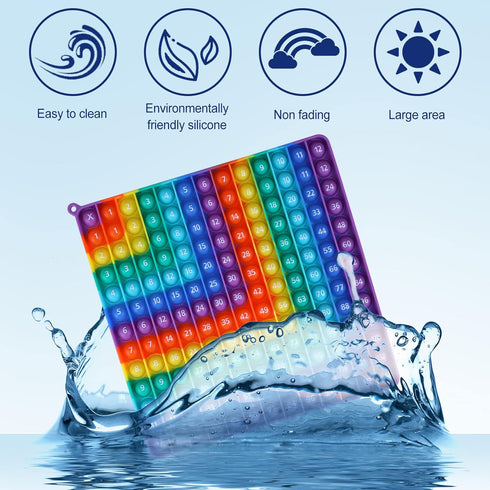 2 in 1 Multiplication Table and Digital Addition Table - DK-SIMINA Rainbow Dimple Fingertip Math Toy (1 PCS)