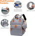 Yeerovan Backpack Mommy Capacity(3037-Grey) Baby Diaper Bag with Changing Pads Bags Boys Girl Unisex Multifunction