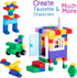 Building Bricks 1000 Pieces Bulk Toys, Kids Building Blocks Compatible with All Major Brands, Accessories with Wheels