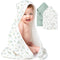 Konssy 2-Pack Muslin Hooded Baby Towels, 100% Cotton, Ultra-Soft & Absorbent Baby
