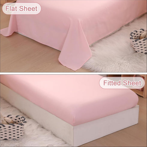 Set 4 Set Wowelife Pink Toddler Bedding for Girls Toddler Bedding Pieces Boho Tufted Comforter with Ruffles Design