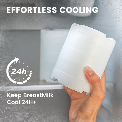 22oz 360 50F 24 2 Full-Day Cold-Chain Breastmilk Cooler, Double-Wall Vacuum Stainless Steel with Cooling, Keeps Milk