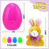 Tuzuaol 12 Pcs Easter Eggs Filled with Mini Plush Animals Toy for Easter Basket Stuffers, Prefilled Easter Eggs