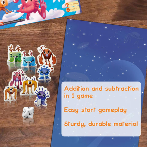 6-8 1 Cloud Hoppers Addition and Subtraction Game - Fun Math Board Game for Year Olds, Easy to Play Educational Game