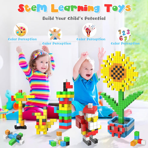Magnetic Building Blocks Toys for Toddler Girls & Boys, Age 2-4, 3-5, 4-8, Upgraded 3D STEM Montessori Toys