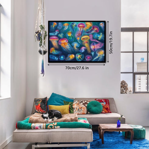 Magical Jellyfish Puzzle - 1000 Piece Puzzles for Adults - Colorful Jellyfish Jigsaw Puzzles