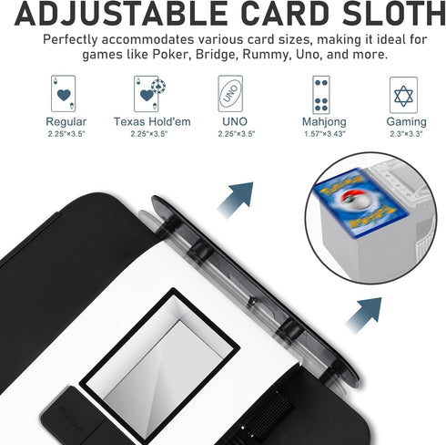 L.DROPLET 1-2 10, Automatic Card Shuffler Decks Low Nois with AUTO & Manual Mode, Rechargeable & Portable Shuffler