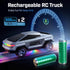 1/24 2.4GHz 2 18KM/H 3 4 5 6 7 8-12 WayEee Remote Control Car Cyber RC Truck, RC Cars for Kids with Colorful Lights