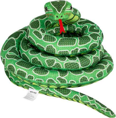 Giant Snake Stuffed Animal, 149 inch Large Lifelike Jumbo Plush Toy for Kids, Curving Huge Snake Gift