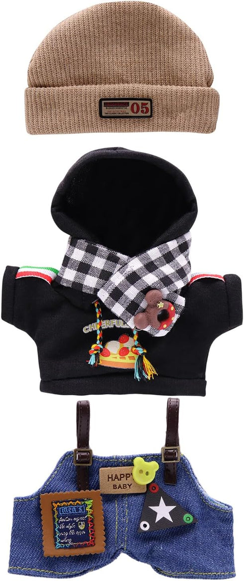15 17cm Clothes for Labubu, Doll Outfit Accessories Designed for & Labubu (Retro Street)