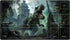 Playmat with Zones for MTG Card Game, 24"x14" Tabletop Magic Play Mats for Beginner, Dinosaur T-Rex in Jungle