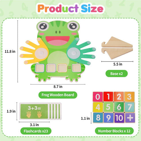 3 4 5 Counting ZJEFUNS Preschool Learning Toys for Toddlers Years, Finger Number Blocks for Kids, Educational Math