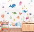 decalmile Under The Sea Dolphin Fish Wall Decals - Vinyl Peel and Stick Kids Room Decor