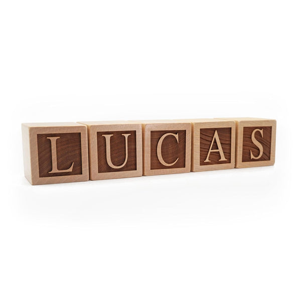 Personalized Nursery Name Block Letters - Custom Wooden Name Blocks for Vintage