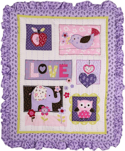 CribMATE Nursery Crib Quilted Comforter 1 PC Baby Girl Baby Boy Crib Quilt/Comforter
