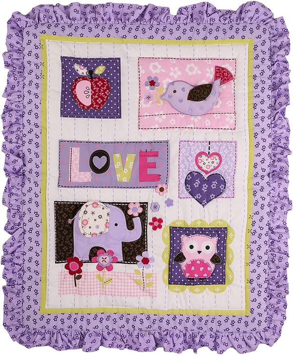 CribMATE Nursery Crib Quilted Comforter 1 PC Baby Girl Baby Boy Crib Quilt/Comforter