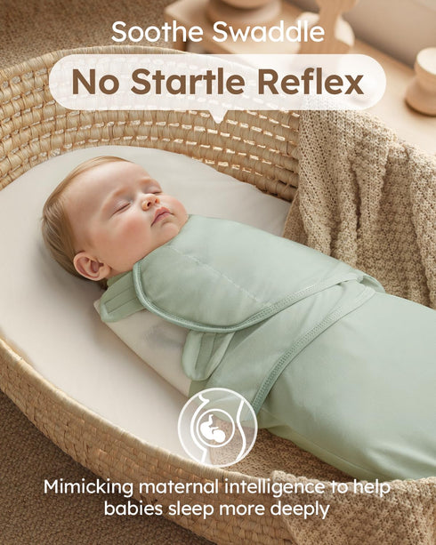03 Yoofoss Baby Swaddle for Newborns Months, Rayon Made from Bamboo Swaddle, Noiseless Closure Swaddle Sack, Soft