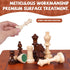 GenJuw 15 Inch Set 2 Magnetic Chess with Leather Chess Board & Handle Portable Travel Chess Game with Wooden Pieces