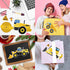 OTAITY 24 Sheets Make Your Own Construction Vehicle Stickers for Kids Boys, Make-a-Face Engineering Vehicles Fire