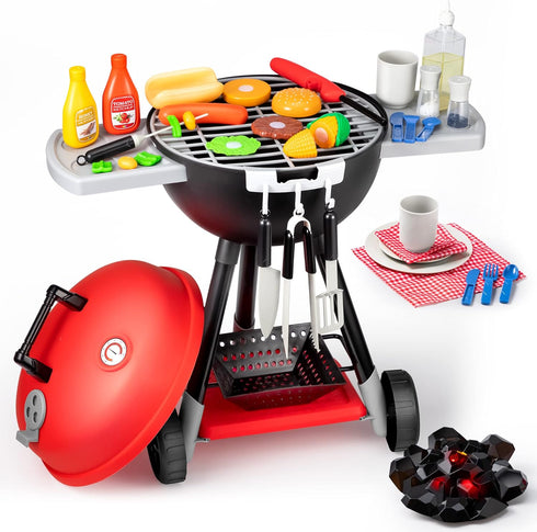 JOYIN Kitchen Toy Set, BBQ Play Grill, Cooking Toy Set, Little Chef