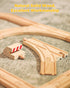 52 Set Set 3+ SainSmart Jr. Wooden Train Track PCS, Track Expansion Compatible with All Major Brands Toddler Railway