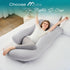 Sasttie Cooling Pregnancy Pillows for Sleeping, U Shaped Full Body Pillow with Removable Cover, Pregnant Women Must