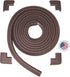 KidKusion Table Cushion, Made in USA, 16 Feet Edge + 4 Corners, Brown Baby Proof Furniture Guards