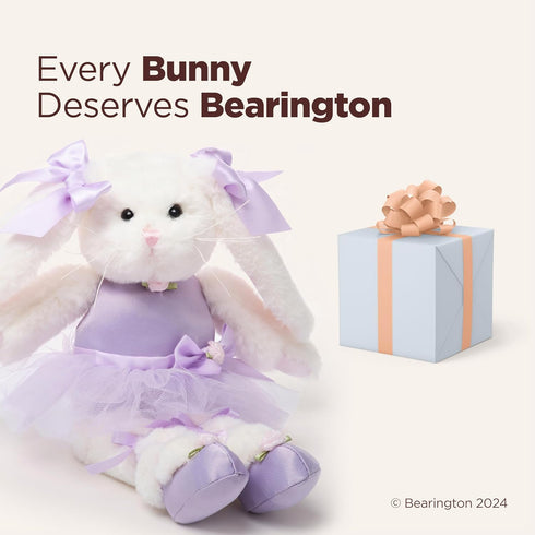 Bearington Collection Ballerina Stuffed Animal, Bunny Twirlina, Ballet Doll, Dance Recital Gifts for Girls, 12"